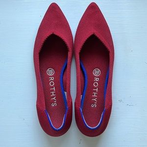 Rothy’s The Point Chili Red size 8.5 women’s